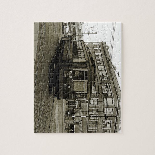 PUZZLE CHICAGO 63 Y OCCIDENTE 1952 TROLLEY ART SEPIA (Vertical)