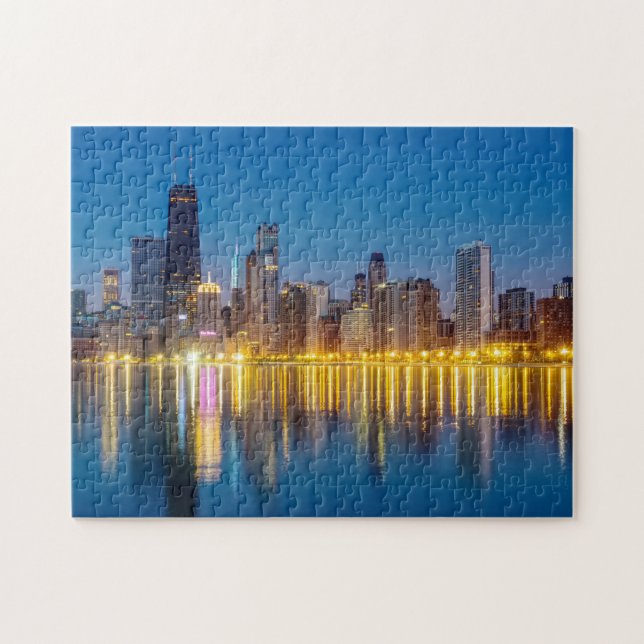 Puzzle Chicago Dawn Cityscape (Horizontal)