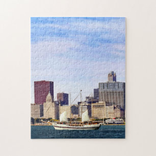 Puzzle Chicago IL - Goleta en el lago Michigan