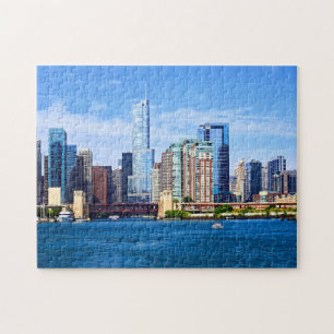 Puzzle Chicago IL - Vista desde el lago Michigan