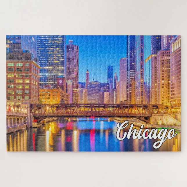 Puzzle Chicago, Illinois, Estados Unidos (Horizontal)