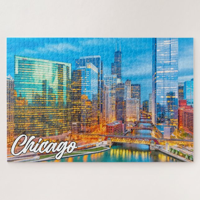 Puzzle Chicago, Illinois, Estados Unidos (Horizontal)