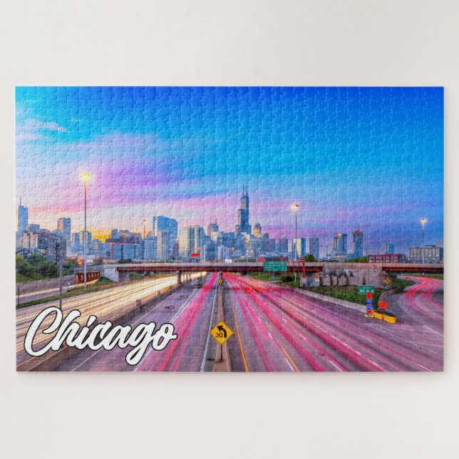 Puzzle Chicago, Illinois, Estados Unidos (Horizontal)