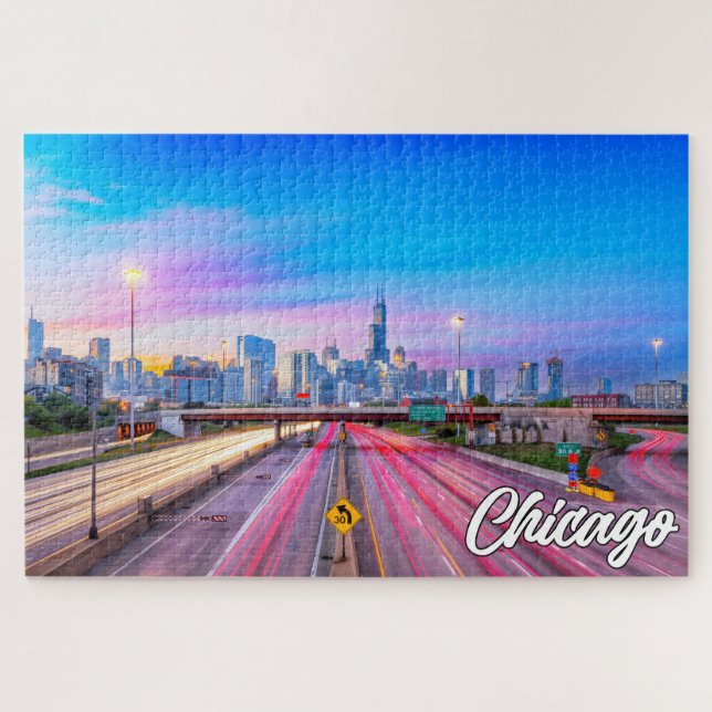 Puzzle Chicago, Illinois, Estados Unidos (Horizontal)