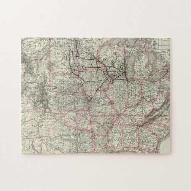 Puzzle Chicago Milwaukee y St Paul Ry y conexiones (Horizontal)