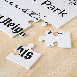 Puzzle Chicago: negro sobre blanco