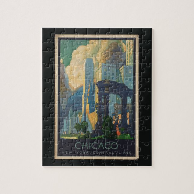 Puzzle Chicago Vintage Reise (Vertical)