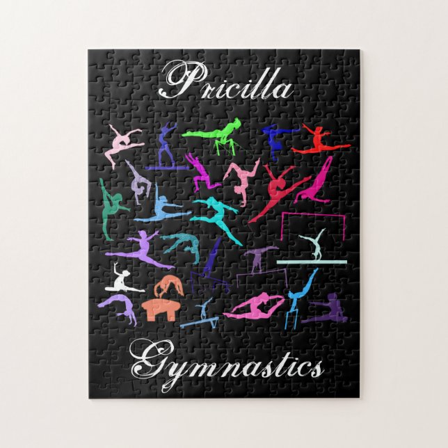 Puzzle Chicas 25 mensajes de gimnasia personalizados (Vertical)