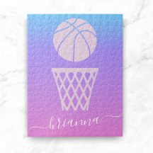 Chicas Baloncesto Gradiente rosa púrpura Ombre y n