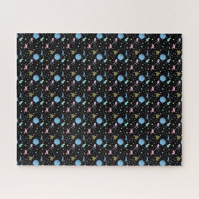 Puzzle Chicas Baloncesto - Jugadoras con estrellas (Horizontal)