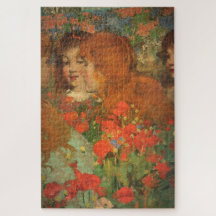 Chicas con lapachos rojos (de George Henry)