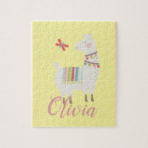 Puzzle Chicas Cute Llama Llama Personalizada Niños