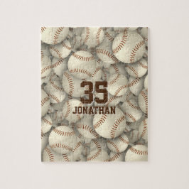 Puzzle chicas de béisbol de diseño de softball para niños