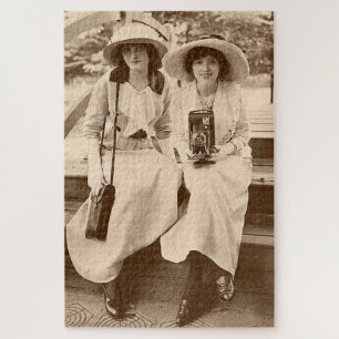 Puzzle chicas de cámara de aproximadamente 1910