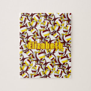 Puzzle chicas de oro maroon equipos de voleibol