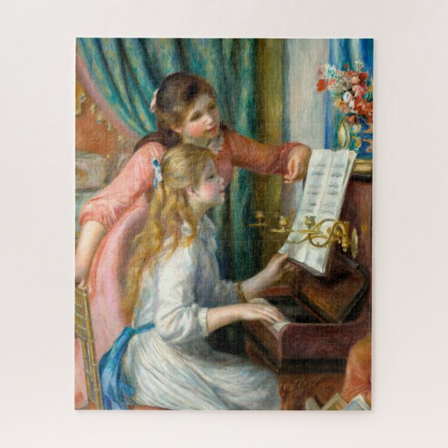 Puzzle Chicas de Renoir en el arte impresionista de Piano (Vertical)