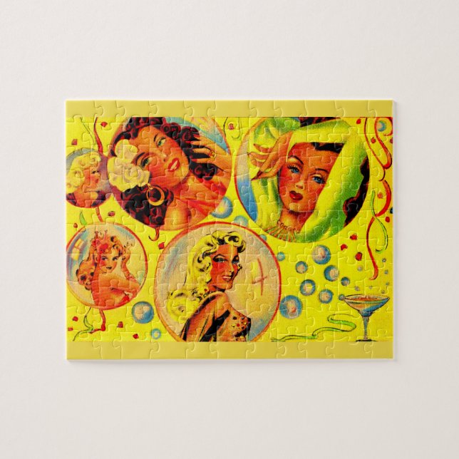 Puzzle chicas del glamour de los años 1940 (Horizontal)