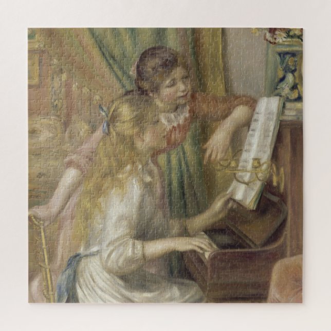 Puzzle Chicas en la pintura impresionista de Piano Renoir (Vertical)