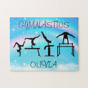 Puzzle Chicas Gimnasia Bizada con Arcoiris