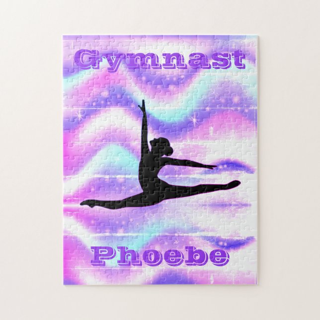 Puzzle Chicas Gimnasia Púrpura (Vertical)