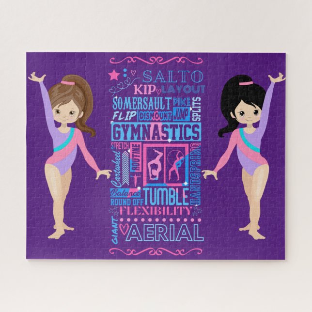 Puzzle Chicas gimnásticos califican palabras de gimnasia (Horizontal)