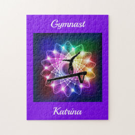 Puzzle Chicas Gymnast Balance Beam Personalizado