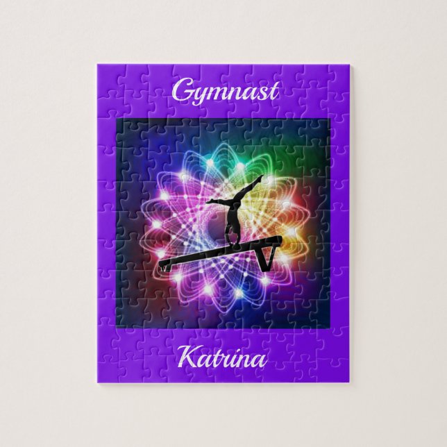 Puzzle Chicas Gymnast Balance Beam Personalizado (Vertical)