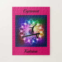 Puzzle Chicas Gymnast Balance Beam Personalizado