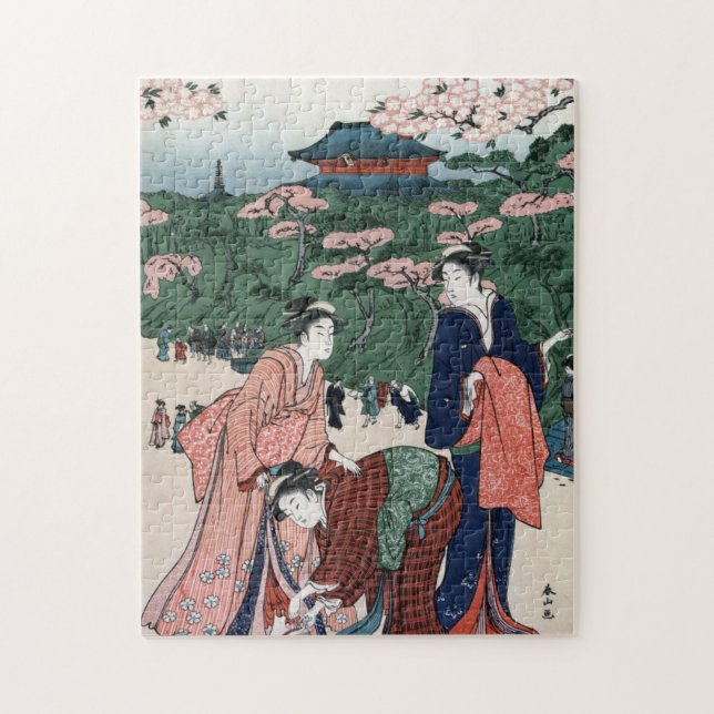 Puzzle Chicas japoneses de Geisha Oriental (Vertical)
