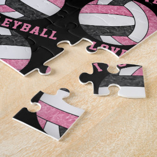 Puzzle chicas negros rosados me encanta el voleibol perso