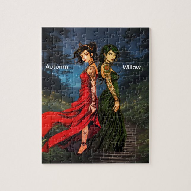 Puzzle Chicas Personalizadas de Anime Tatuadas   (Vertical)