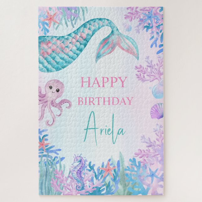 Puzzle Chicas Sirenan Bash Debajo del Mar Primer Cumpleañ (Vertical)