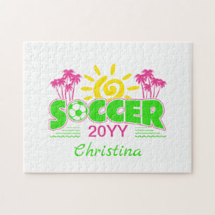 Puzzle Chicas Soccer Sunshine Palm Trees