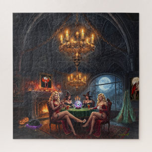Puzzle Chicas vampiro jugando póquer solo quieren diverti