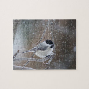 Puzzle Chickadee con gorra negra - Songbird