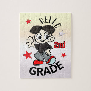 Puzzle Chico Anime Lindo Hola 2do Grado
