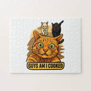 Puzzle Chicos ¿Estoy Cocido? Meme Divertido de Gato Reacc
