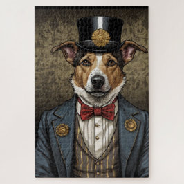 Puzzle Chien berger australien costume nœud papillon