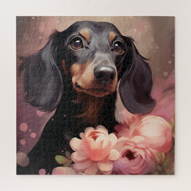 Puzzle Chien Fleur (Vertical)