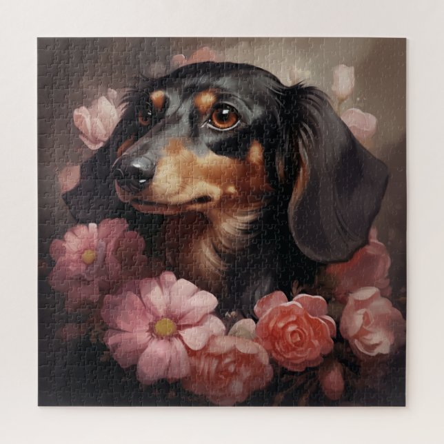 Puzzle Chien Fleur 2 (Vertical)