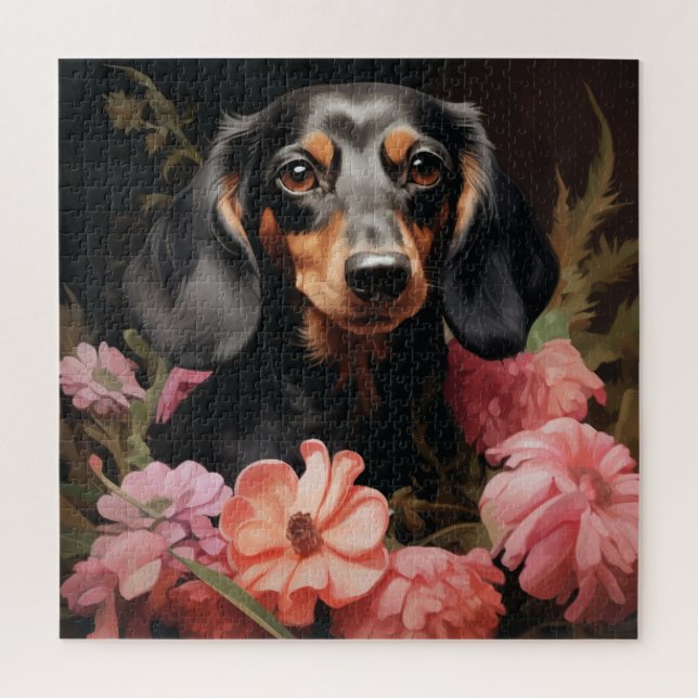 Puzzle Chien Fleur 3 (Vertical)