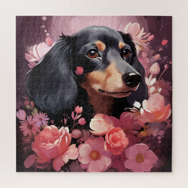 Puzzle Chien Fleur 4 (Vertical)