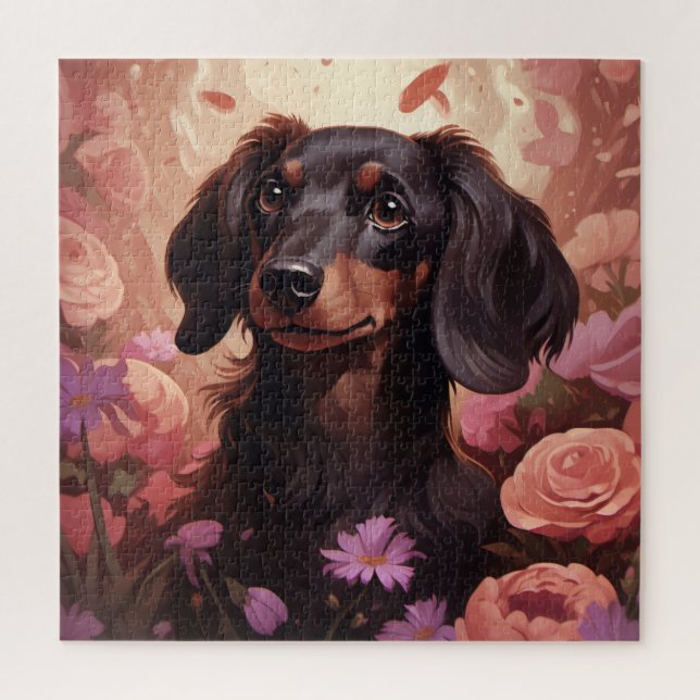 Puzzle Chien Fleur 6 (Vertical)