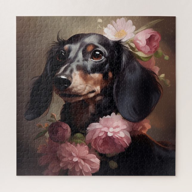 Puzzle Chien Fleur 7 (Vertical)