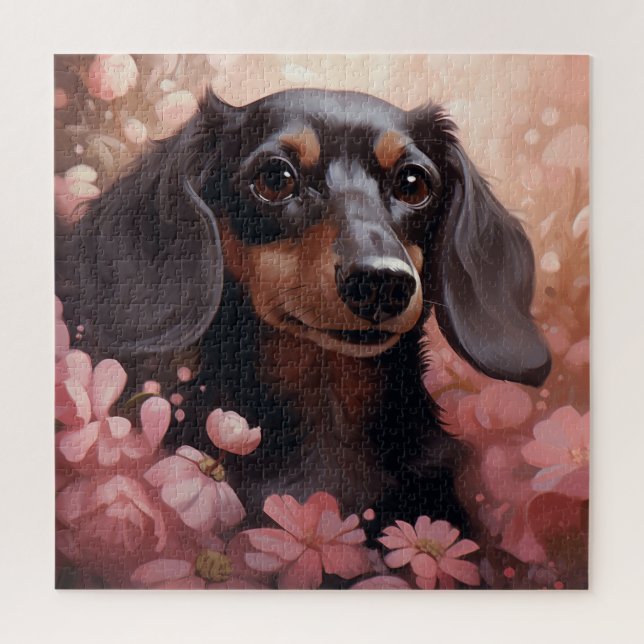 Puzzle Chien Fleur 8 (Vertical)
