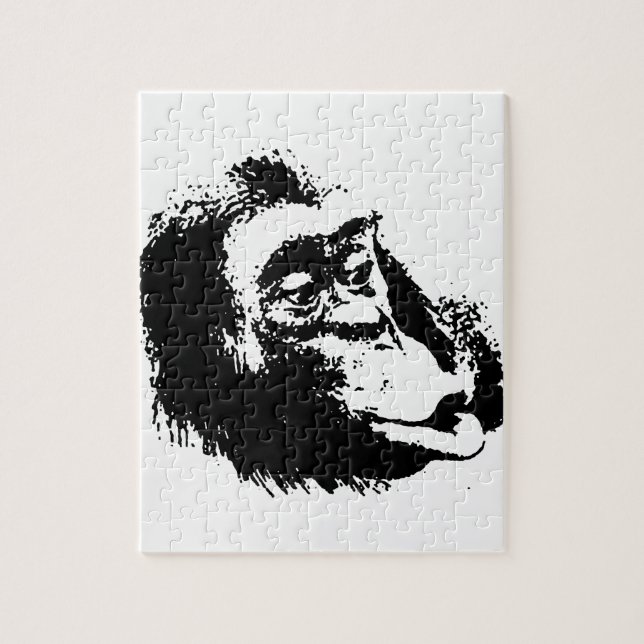 Puzzle Chimpanzee divertido de Pop Art (Vertical)