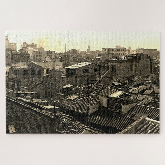 Puzzle China Antigua ciudad de Canton (Horizontal)