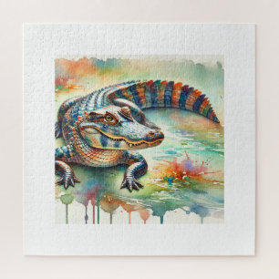 Puzzle Chinese Alligator 200624AREF226 - Watercolor