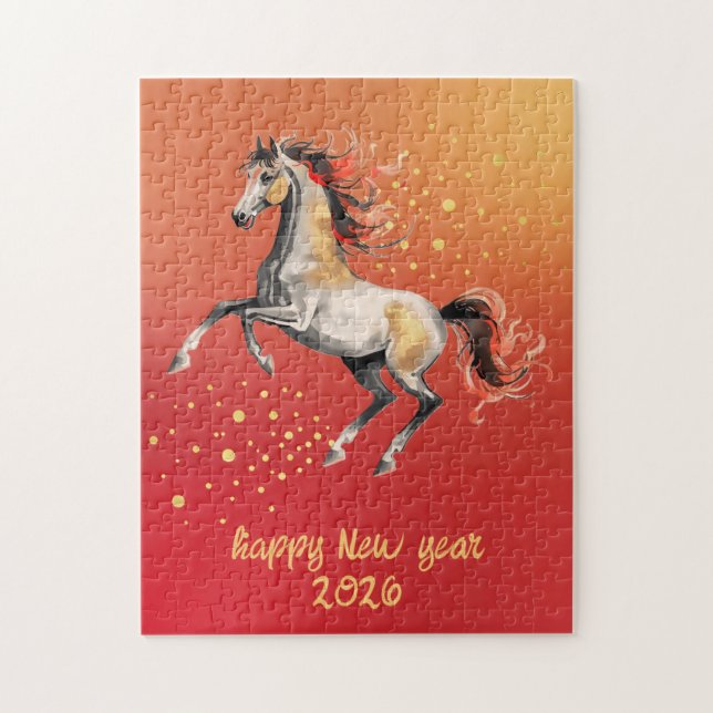 Puzzle Chinese New Year 2026 Horse New Year Party (Vertical)
