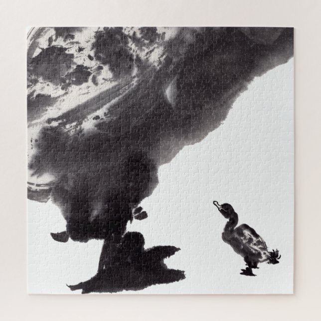 Puzzle Chinesische Tuschekunst mit Entenmotiv (Vertical)